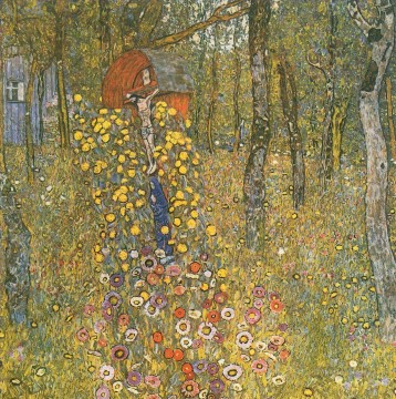 Farm Garden with Crucifix Gustav Klimt Oil Paintings